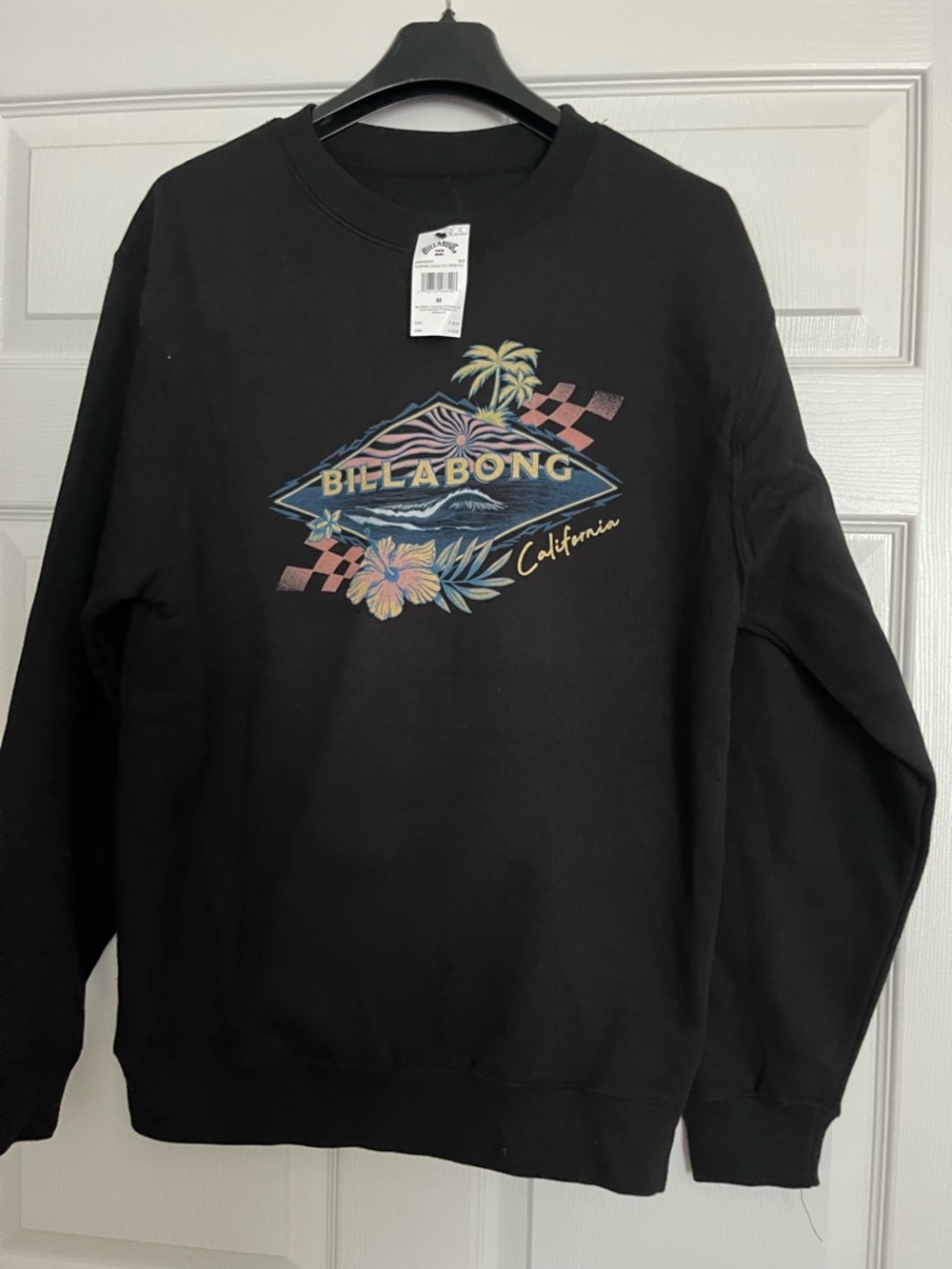 Billabong WOMEN Crewneck Sweatshirt with Multicolor California Graphic